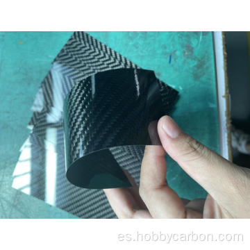 Hoja de fibra de carbono laminada 100% coloreada para drone